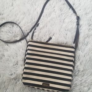 Fossil stripe crossbody